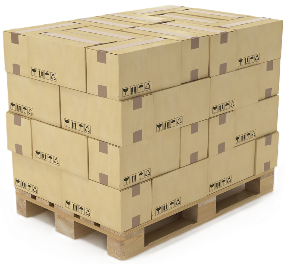 Pallet with boxes